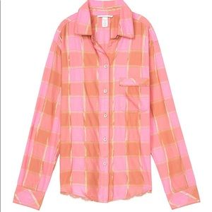 VICTORIAS SECRET soft flannel sleep shirt✨